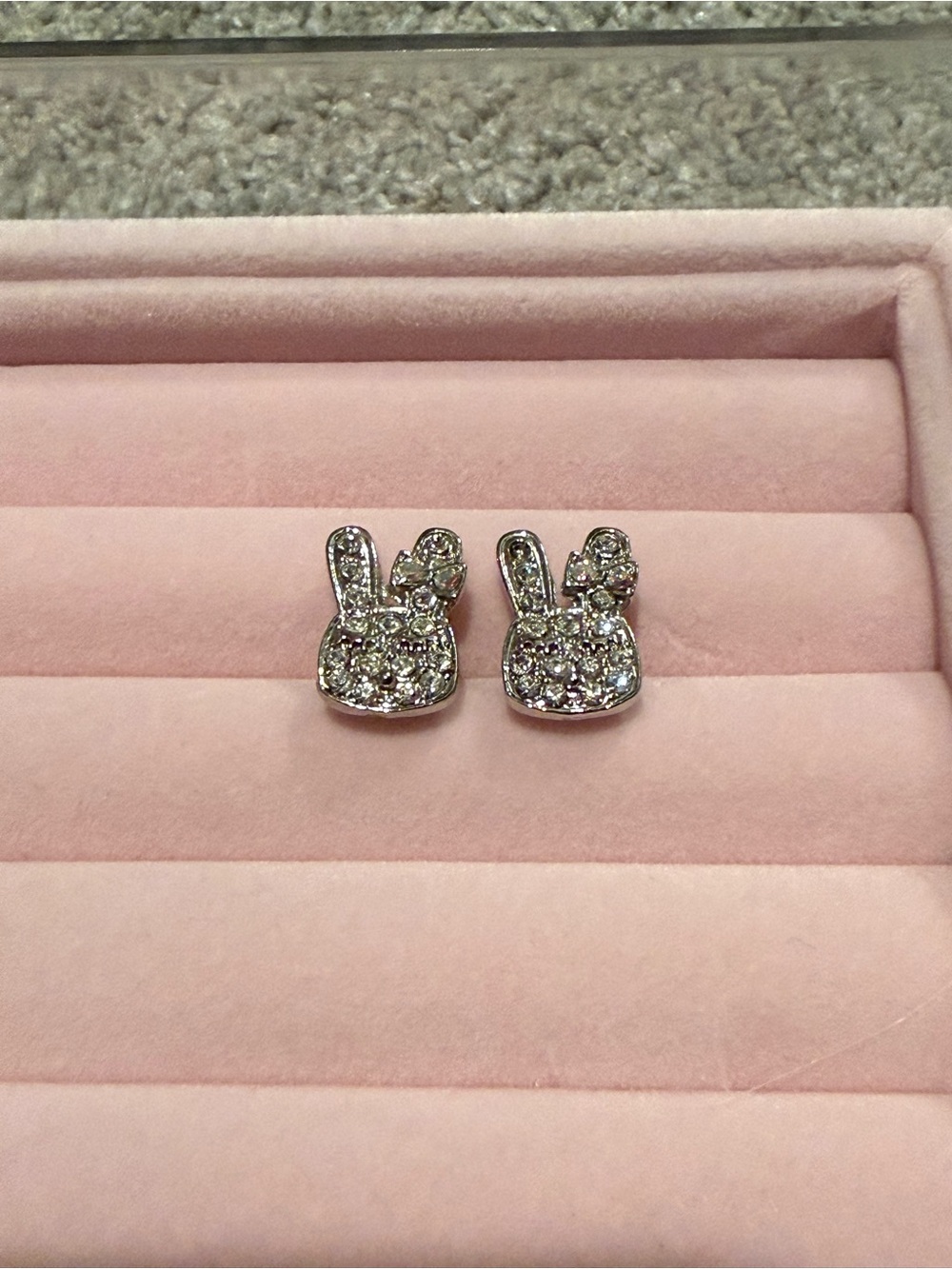Sparkling Bunny Stud Earrings